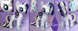 Size: 2260x900 | Tagged: safe, artist:gearcraft, rarity, g4, irl, photo, plushie, rainbow power, solo