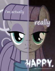 Size: 2000x2577 | Tagged: safe, artist:starbat, maud pie, earth pony, pony, two sided posters, g4, female, high res, parody, solo