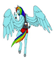 Size: 2633x2886 | Tagged: safe, artist:breadworth, rainbow dash, anthro, unguligrade anthro, g4, clothes, female, high res, simple background, solo, transparent background