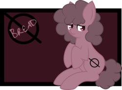 Size: 1280x950 | Tagged: safe, artist:plone, oc, oc only, oc:bread, earth pony, pony, cutie mark, looking at you, simple background, sitting, solo, transparent background, vector