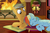 Size: 3000x2000 | Tagged: safe, artist:mlpshipper24, quibble pants, rainbow dash, earth pony, pegasus, pony, g4, book, cute, dashabetes, female, fire, fireplace, high res, male, pillow, reading, reupload, romance, ship:quibbledash, shipping, sleeping, snuggling, straight, wreath