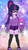 Size: 720x1280 | Tagged: safe, artist:ajrrhvk12, sci-twi, twilight sparkle, equestria girls, g4, blushing, clothes, female, heart, off shoulder, shirt, shorts, socks, solo, thigh highs