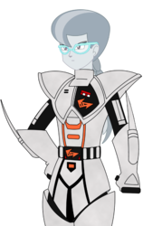 Size: 700x1107 | Tagged: safe, artist:combatkaiser, silver spoon, equestria girls, g4, armor, choudenshi bioman, crossover, female, glasses, silva, simple background, solo, super sentai, transparent background