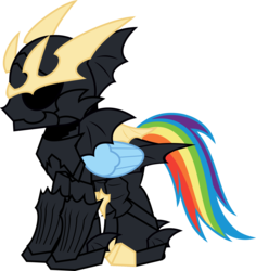 Size: 2000x2013 | Tagged: safe, artist:dalekolt, rainbow dash, g4, armor, bravely default, female, high res, simple background, solo, transparent background