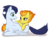 Size: 2000x1677 | Tagged: safe, artist:juli-leysson, soarin', spitfire, pony, g4, cuddling, looking at each other, male, on side, ship:soarinfire, shipping, simple background, smiling, snuggling, straight, transparent background