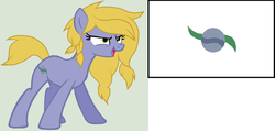 Size: 1024x486 | Tagged: safe, artist:dibyturtle27, oc, oc only, oc:dolostone edge, cutie mark, offspring, parent:limestone pie, parent:zephyr breeze, parents:zephyrstone, solo