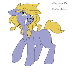 Size: 500x500 | Tagged: safe, artist:zee-stitch, oc, oc only, oc:dolostone edge, offspring, parent:limestone pie, parent:zephyr breeze, parents:zephyrstone, simple background, solo, white background