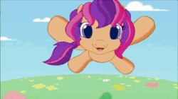 Size: 600x337 | Tagged: safe, scootaloo (g3), sweetie belle (g3), g3, g3.5, animated, cute, female, g3 cutealoo, g3 diasweetes, gif, hug, incoming hug