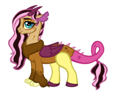 Size: 1024x800 | Tagged: safe, artist:cascayd, oc, oc only, oc:jinx, draconequus, hybrid, interspecies offspring, offspring, parent:discord, parent:fluttershy, parents:discoshy, simple background, solo, transparent background