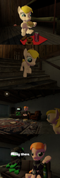 Size: 1400x4184 | Tagged: safe, artist:soad24k, oc, oc only, oc:chipper leaf, pony, 3d, burger, coca-cola, controller, cyoa, cyoa:filly adventure, donut, female, filly, food, gmod, hay burger, mare