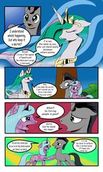 Size: 3000x5000 | Tagged: safe, artist:astroanimations, idw, king sombra, princess celestia, radiant hope, comic:celestia's yearning, g4, angry, comic, male, reformed sombra, ship:hopebra, shipping, straight