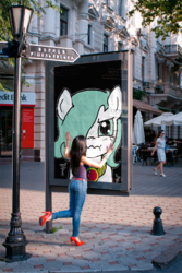 Size: 467x700 | Tagged: safe, artist:ficficponyfic, edit, oc, oc only, oc:emerald jewel, earth pony, human, pony, colt quest, amulet, angry, child, color, colt, crying, cute, foal, hair over one eye, hug, male, photofunia, picture, sad, shaking, sign, streetlight, upset, wavy mouth