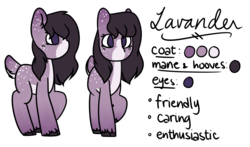 Size: 1400x821 | Tagged: safe, artist:strawburryoreo, oc, oc only, oc:lavander, reference sheet, simple background, solo, transparent background