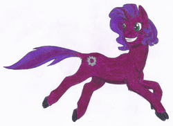 Size: 4477x3255 | Tagged: safe, artist:breadworth, oc, oc only, oc:bubbles, pony, unicorn, female, mare, solo, traditional art