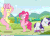 Size: 500x357 | Tagged: safe, edit, edited screencap, screencap, fluttershy, pinkie pie, rarity, earth pony, pegasus, pony, unicorn, g4, putting your hoof down, season 2, angry, animated, bipedal, covering face, crossed hooves, crying, eye contact, facehoof, female, flying, frown, gif, glare, gritted teeth, image macro, looking at each other, mare, meme, my little brony, oh no you didn't, open mouth, pink text, raised eyebrow, sassy, spread wings, talking, wat, wings