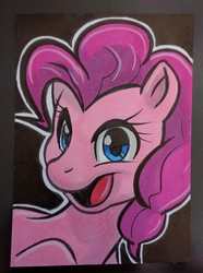 Size: 3088x4160 | Tagged: safe, artist:joshuadraws, pinkie pie, g4, female, high res, solo, traditional art