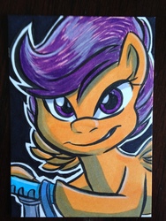 Size: 2448x3264 | Tagged: safe, artist:joshuadraws, scootaloo, g4, female, high res, solo, traditional art