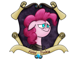 Size: 616x521 | Tagged: safe, artist:stuflox, pinkie pie, the count of monte rainbow, g4, abbé faria, crossover, female, pinkie faria, simple background, solo, the count of monte cristo, transparent background