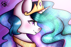 Size: 3000x2000 | Tagged: safe, artist:norica-official, artist:prettyshinegp, princess celestia, g4, female, grin, high res, smiling, solo