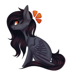 Size: 1654x1654 | Tagged: safe, artist:petrinox, oc, oc only, oc:fire strand, pegasus, pony, female, mare, simple background, sitting, solo, transparent background
