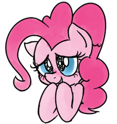 Size: 261x275 | Tagged: safe, artist:mang, pinkie pie, g4, blushing, cute, embarrassed, female, shy, simple background, smiling, solo, white background