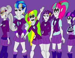 Size: 2708x2099 | Tagged: safe, artist:hincapie319, indigo zap, lemon zest, sci-twi, sour sweet, sugarcoat, sunny flare, twilight sparkle, vampire, equestria girls, g4, 1000 hours in ms paint, high res, ms paint, shadow six