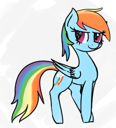 Size: 320x354 | Tagged: safe, artist:mang, rainbow dash, g4, female, simple background, solo