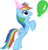 Size: 1200x1238 | Tagged: safe, artist:chir-miru, rainbow dash, g4, backwards cutie mark, balloon, female, hat, party hat, simple background, solo, transparent background