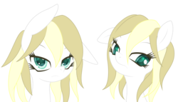 Size: 1280x732 | Tagged: dead source, safe, artist:an-m, oc, oc only, oc:breta, earth pony, pony, aryan, aryan pony, blonde, bust, colored pupils, eyes open, face, female, floppy ears, green eyes, head, looking at you, nazipone, pony oc, portrait