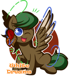 Size: 2059x2255 | Tagged: safe, artist:xwhitedreamsx, oc, oc only, pegasus, pony, cute, high res, one eye closed, simple background, solo, transparent background, wink
