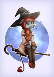 Size: 2480x3508 | Tagged: safe, artist:pezzhippo, oc, oc only, oc:fade, classical unicorn, pony, unicorn, semi-anthro, cute, halloween, high res, horn, leonine tail, solo