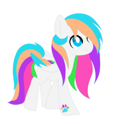 Size: 2736x3000 | Tagged: safe, artist:kittii-kat, oc, oc only, oc:starburst, pegasus, pony, colored wings, high res, multicolored wings, solo