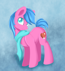 Size: 1024x1127 | Tagged: safe, artist:dusthiel, oc, oc only, oc:heart pallette, earth pony, pony, clothes, female, mare, scarf, solo