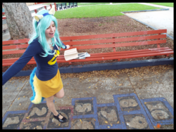 Size: 4608x3456 | Tagged: safe, artist:krazykari, lyra heartstrings, human, g4, canterlot high, clothes, cosplay, costume, hopscotch (game), irl, irl human, photo, solo