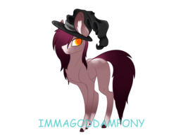 Size: 2000x1600 | Tagged: safe, artist:immagoddampony, oc, oc only, earth pony, pony, chest fluff, hat, solo, witch hat