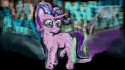 Size: 1366x768 | Tagged: safe, starlight glimmer, g4, aura, aurora borealis, female, night, solo