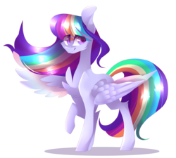 Size: 2419x2173 | Tagged: safe, artist:huirou, oc, oc only, oc:rainbow quartz, pegasus, pony, chest fluff, high res, simple background, solo, transparent background