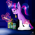 Size: 2000x2000 | Tagged: safe, artist:truffle shine, twilight sparkle, g4, alternate hairstyle, clothes, console, female, hay, high res, kelpo, magic, mountain dew, ponytail, socks, solo, spongebob squarepants