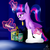 Size: 2000x2000 | Tagged: safe, artist:truffle shine, twilight sparkle, alicorn, pony, g4, alternate hairstyle, clothes, console, female, hay, high res, kelpo, magic, mountain dew, ponytail, socks, solo, spongebob squarepants, twilight sparkle (alicorn)