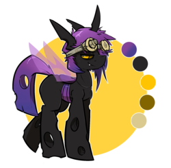 Size: 1478x1448 | Tagged: safe, artist:bbsartboutique, oc, oc only, oc:elytrius, changeling, changeling oc, clean, purple changeling, solo