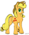 Size: 628x751 | Tagged: safe, artist:tsitra360, applejack, earth pony, pony, g4, applebutt, applejack's hat, braid, butt, cowboy hat, dock, female, hat, horseshoes, looking at you, looking back, looking back at you, muscles, plot, signature, simple background, smiling, smiling at you, solo, standing, underhoof, white background