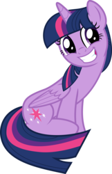 Size: 9079x13980 | Tagged: safe, artist:pink1ejack, twilight sparkle, alicorn, pony, g4, to where and back again, absurd resolution, cute, female, folded wings, mare, simple background, sitting, smiling, solo, transparent background, twiabetes, twilight sparkle (alicorn), vector