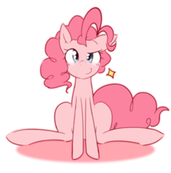 Size: 1609x1624 | Tagged: safe, artist:akainu_pony, pinkie pie, g4, female, looking at you, pixiv, smiling, smug, solo