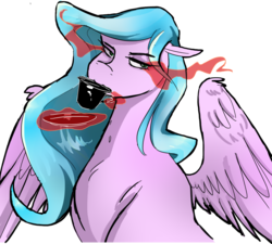 Size: 1000x900 | Tagged: safe, artist:chocolateponi, oc, oc only, pegasus, pony, cup, drinking, solo