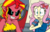 Size: 1980x1257 | Tagged: safe, artist:shonatabeata, fluttershy, sunset shimmer, equestria girls, g4, snow white, sunset satan