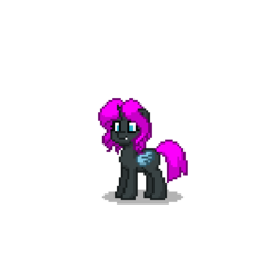 Size: 400x400 | Tagged: safe, oc, oc only, oc:obsidian aurora, changeling, pony, pony town, changeling oc, purple changeling, simple background, solo, transparent background