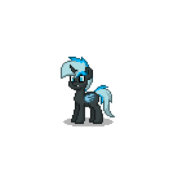 Size: 400x400 | Tagged: safe, oc, oc only, oc:ice spectre, changeling, pony, pony town, blue changeling, changeling oc, simple background, solo, transparent background