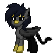 Size: 176x175 | Tagged: safe, oc, oc only, oc:sooty, oc:sooty the griffon, griffon, pony, pony town, egyptian, simple background, solo, transparent background