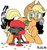 Size: 949x999 | Tagged: safe, artist:nekubi, applejack, earth pony, pony, g4, bag, bullet, engiejack, engineer, engineer (tf2), female, goggles, hammer, japanese, mouth hold, pencil, saddle bag, safety goggles, screwdriver, solo, team fortress 2, turret