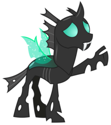 Size: 2819x3166 | Tagged: safe, artist:sketchmcreations, thorax, changeling, g4, to where and back again, frown, gritted teeth, high res, male, raised hoof, simple background, solo, transparent background, vector, worried